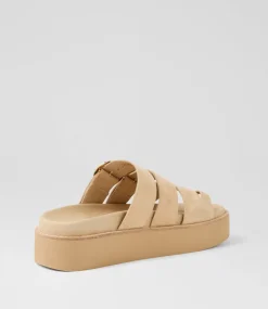 Women TOP END Sandals-Gasmine Latte Suede Sandals