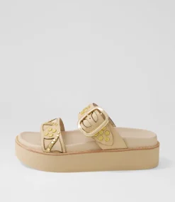 Women TOP END Slides|Sandals-Gawler Camel Leather Suede Slides