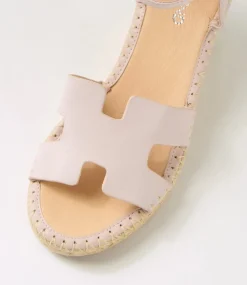 Women TOP END Espadrilles|Wedges-Gellory Nude Leather Sandals