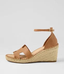 Women TOP END Espadrilles|Wedges-Gellory Tan Leather Sandals
