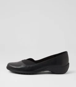 Women SUPERSOFT Comfort|Flats-Genuis Black Leather Flat Shoes
