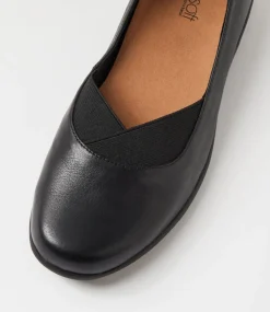 Women SUPERSOFT Comfort|Flats-Genuis Black Leather Flat Shoes