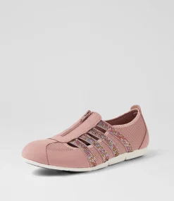 Women SUPERSOFT Comfort|Sneakers-Gibi Blush Rainbow Jewel Mesh Elastic Sneakers
