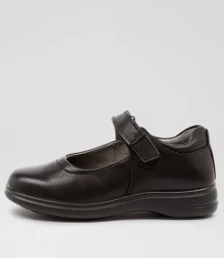 COLORADO Junior School Shoes-GIGI JNR E HALF BLACK