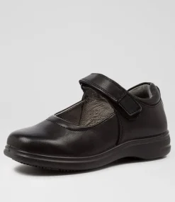 COLORADO Junior School Shoes-GIGI JNR E HALF BLACK