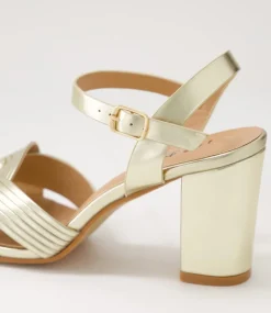 Women I LOVE BILLY Heels|Sandals-Gilda Pale Gold Sandals