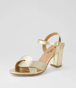 Women I LOVE BILLY Heels|Sandals-Gilda Pale Gold Sandals