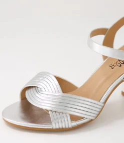 Women I LOVE BILLY Heels|Sandals-Gilda Silver Sandals