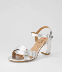 Women I LOVE BILLY Heels|Sandals-Gilda Silver Sandals