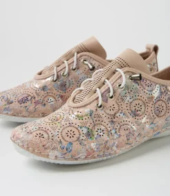 Women DIANA FERRARI Sneakers-Ginzia Blush Floral Leather Sneakers