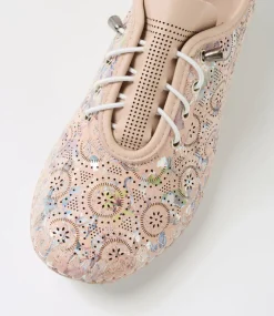 Women DIANA FERRARI Sneakers-Ginzia Blush Floral Leather Sneakers