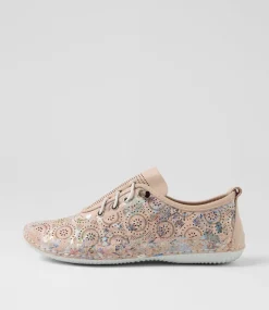 Women DIANA FERRARI Sneakers-Ginzia Blush Floral Leather Sneakers