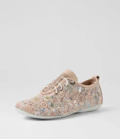 Women DIANA FERRARI Sneakers-Ginzia Blush Floral Leather Sneakers