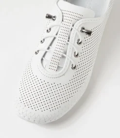 Women DIANA FERRARI Sneakers-Ginzia White Leather Sneakers