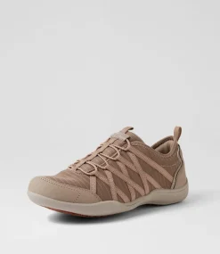 Women COLORADO Comfort|Flats-Gladstone Taupe Mesh Lace Up Flats