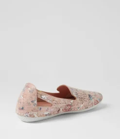 Women DIANA FERRARI Loafers|Sneakers-Glamii Dark Nude Floral Leather Sneakers