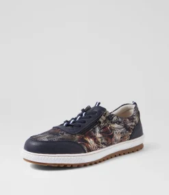 Women I LOVE BILLY Sneakers-Glampie Navy Multi Microsuede Sneakers