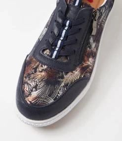 Women I LOVE BILLY Sneakers-Glampie Navy Multi Microsuede Sneakers