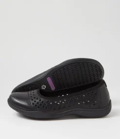 Women COLORADO Flats|Comfort-Glenda Black Leather Flat Shoes