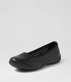 Women COLORADO Flats|Comfort-Glenda Black Leather Flat Shoes