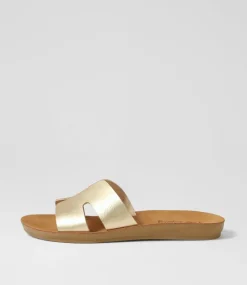 Women I LOVE BILLY Slides|Flats-Glori Champagne Slides