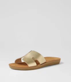 Women I LOVE BILLY Slides|Flats-Glori Champagne Slides