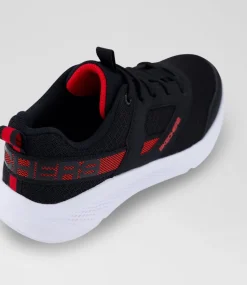 SKECHERS Sport School Shoes-Go Run Elevate Junior Black Red Sneakers