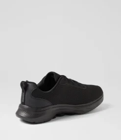 Women SKECHERS Sneakers-Go Walk 7 Black Mesh Sneakers