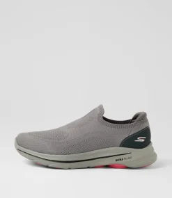 SKECHERS Sneakers-Go Walk 8 Slip On Charcoal Red Knit Sneakers