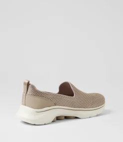 Women SKECHERS Sneakers-Go Walk 7 Taupe Fabric Sneakers