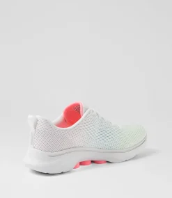 Women SKECHERS Sneakers-Go Walk 7 White Multi Mesh Sneakers