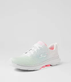 Women SKECHERS Sneakers-Go Walk 7 White Multi Mesh Sneakers