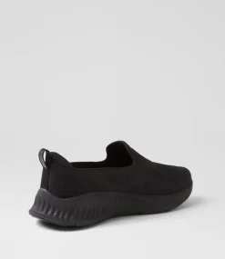 Women SKECHERS Sneakers-Go Walk Now Black Mesh Sneakers