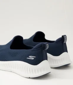 Women SKECHERS Sneakers-Go Walk Now Navy White Mesh Sneakers