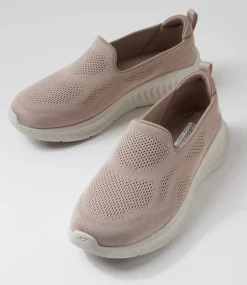 Women SKECHERS Sneakers-Go Walk Now Taupe Mesh Sneakers