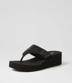 Women I LOVE BILLY Heels|Sandals-Golter Black Multi Sandals