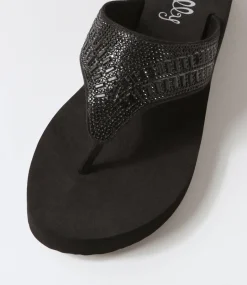 Women I LOVE BILLY Heels|Sandals-Golter Black Multi Sandals