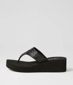 Women I LOVE BILLY Heels|Sandals-Golter Black Multi Sandals