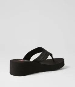Women I LOVE BILLY Heels|Sandals-Golter Black Multi Sandals