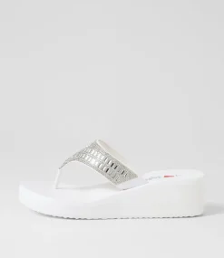 Women I LOVE BILLY Heels|Sandals-Golter White Multi Sandals