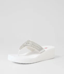 Women I LOVE BILLY Heels|Sandals-Golter White Multi Sandals
