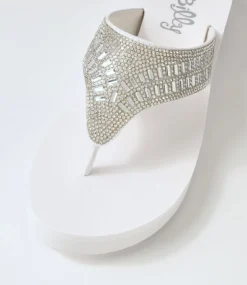 Women I LOVE BILLY Heels|Sandals-Golter White Multi Sandals