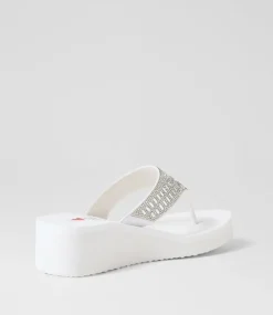 Women I LOVE BILLY Heels|Sandals-Golter White Multi Sandals