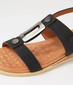 Women I LOVE BILLY Flats|Sandals-Goosh Black Sandals