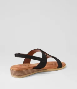 Women I LOVE BILLY Flats|Sandals-Goosh Black Sandals