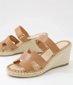 Women TOP END Espadrilles|Wedges-Goran Tan Leather Sandals