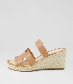 Women TOP END Espadrilles|Wedges-Goran Tan Leather Sandals