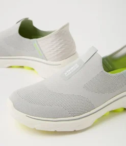 SKECHERS Sneakers-Gowalk 7 Easy On 2 Grey Yellow Mesh Sneakers