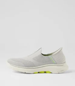SKECHERS Sneakers-Gowalk 7 Easy On 2 Grey Yellow Mesh Sneakers