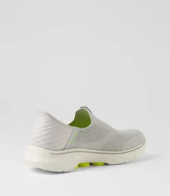 SKECHERS Sneakers-Gowalk 7 Easy On 2 Grey Yellow Mesh Sneakers